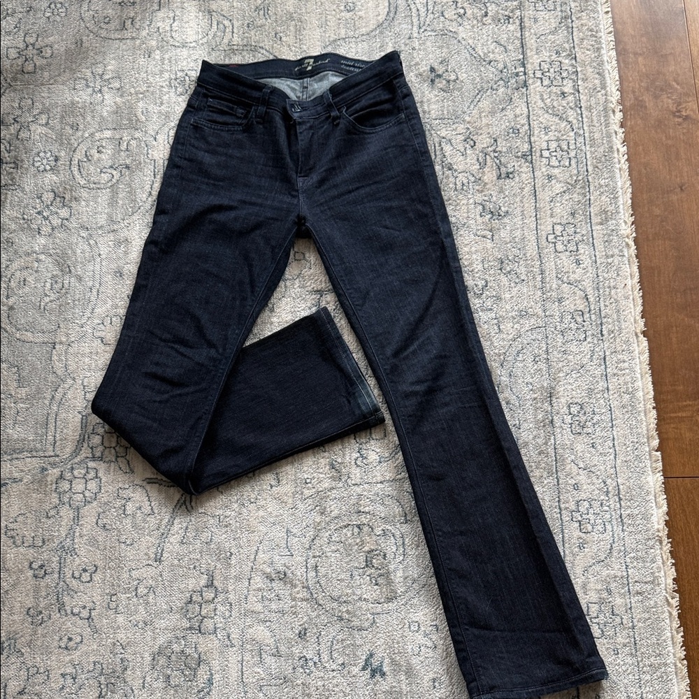 7 For All Mankind Women's Boot Cut Jeans in Deep Indigo